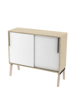 Szafa ze zdrowych materiałów o wys. 107 cm Health to Office